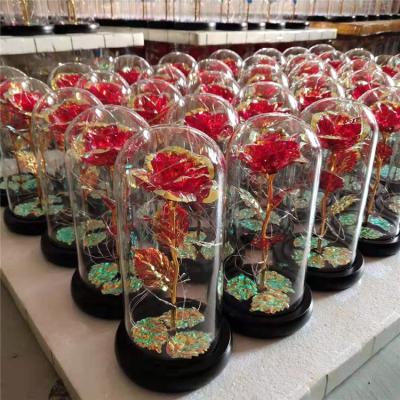 China Galaxy Rose Eternal Wholesale Valentines Day Gift 24K Led Rose Rainbow Galaxy Rose for sale