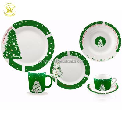 China Viable Morocco 36pcs 47pcs Dinner Set with Christmas Porcelain Dishes Supermarket Restaurant Living Home Products for sale