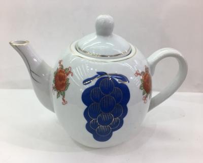 China Middle East Dubai Porcelain Teapot Set 600cc 900cc 1200cc 1600cc Arabic Ceramic Coffee Teapot From Saudi Chaozhou Viable Factory for sale