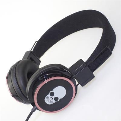 China Headband customization skull pattern folding earphone plated for Christmas promotion for sale