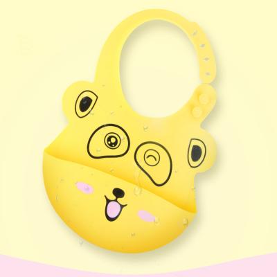 China Babero Babies Antibacterial Free Improved Soft Custom Products BPA Silicone Baby Bib Bib With Anti-puddle Catcher for sale