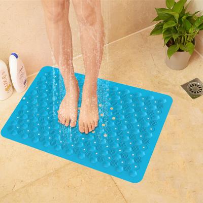 China Anti Bacterial Bath Mat Bath Tub Mat Shower Mat Tapete de banheiro silicone viable anti slip massager with strong suction cups for sale