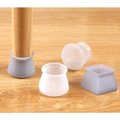 China Protector Floor 6 Size Silicone Furniture Chair Legs Covers Table Feet Anti-Slip Silicone Pad Covers for sale