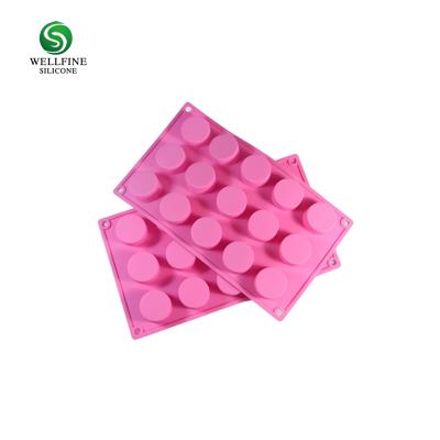 China Sustainable Factory Directly Free 15 Holes Form Mold For Handmade Cake Soap Pudding Jelly for sale