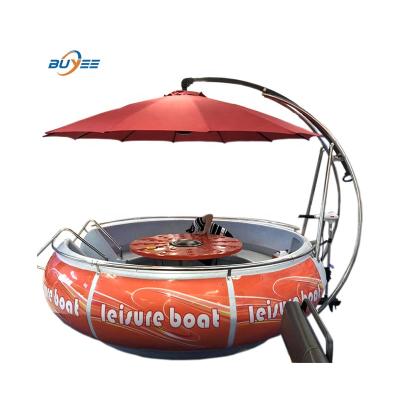 China Luxury Nice Boats Accept Customized Logo BBQ Leisure LLDPE Boat 10-12 People GRILL Donut Boat With Grill for sale