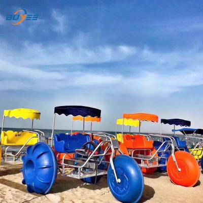 China Outdoor Water Fun Water Park Sporting Goods Pedal Bike Boat 3 Wheels Large Water Bike Bicycles For Sale for sale