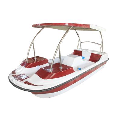 China Best Quality Interesting Boats Low Price CE Luxury Drifting Commercial Fiberglass Boat Pedal Lakes And Rivers Self Draining Function for sale