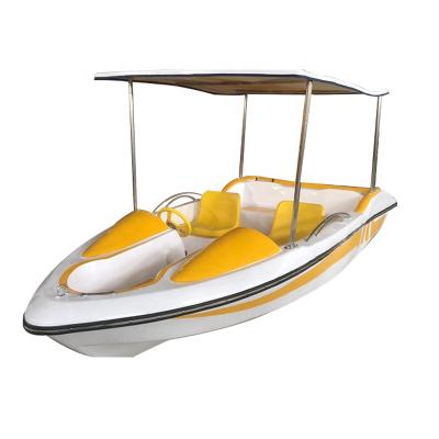 China Well Made Manufacturer CE Fiberglass Drifting Fiberglass Pedal Boat Self Draining Function Commercial Lakes and Rivers for sale