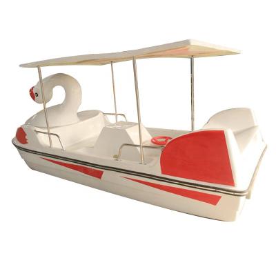 China Factory Wholesale CE Luxury Interesting Boats Drifting Fiberglass Goose Pedal Boat Self Draining Function Commercial Lakes and Rivers for sale