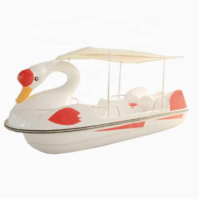 China Nice Direct Selling Luxury CE Boats Drifting Fiberglass Goose Pedal Boat Self Draining Function Commercial Lakes and Rivers for sale