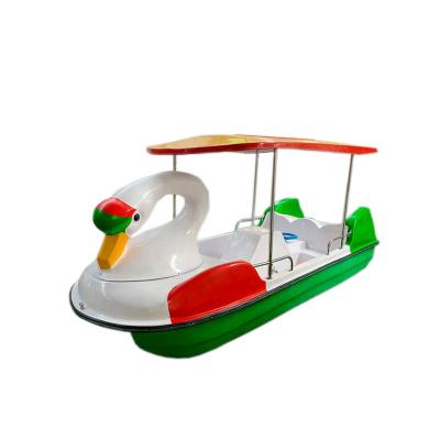 China Nice Luxury Well Made Boat Manufacturer CE Drifting Fiberglass Goose Pedal Boat Self Draining Function Commercial Lakes and Rivers for sale