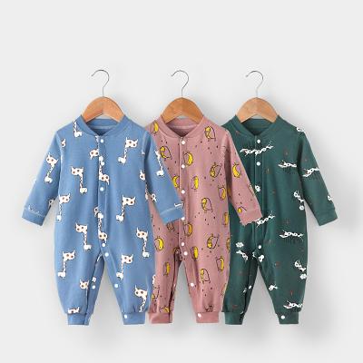 China Long Sleeve Lovely Cartoon Baby Clothes Newborn Soft Cotton Infant Winter Christmas One Piece Romper for sale