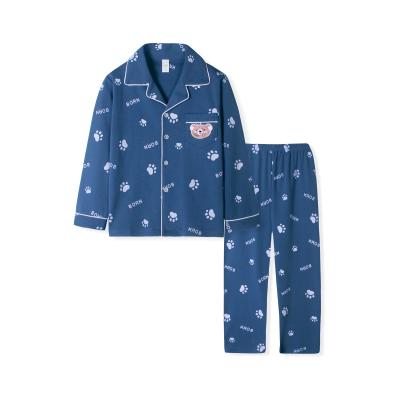 China Boys 100% Cotton Nightgown Children's Pajamas Wholesale Printed Top And Sleep Suit Sets BRITISH Indonesia African Suits Pajamas For Kids for sale