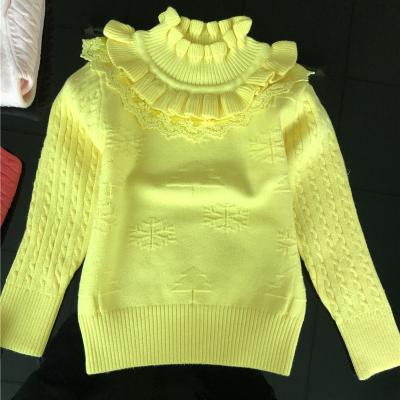 China Latest best selling anti-pilling baby sweater designs for girls fashion woolen fabrics handmade sweater design for girl for sale