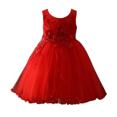 China New Design Breathable Smocked New Years Eve Dress Princess Red Fairy Bridesmaids Formal Dresses for sale