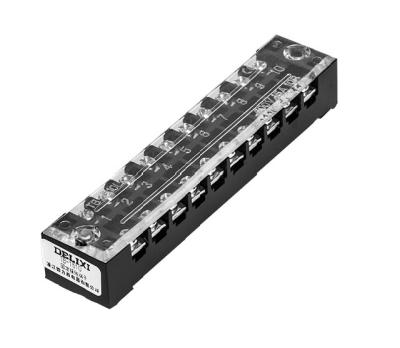 China Delixi 1 Electrical Terminal Block Tb-1510 TB Block Din Rail Blocks Terminal - A.W.G. 5 for sale