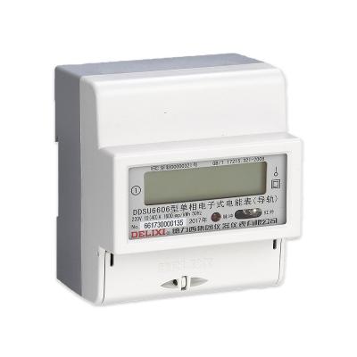 China DDSU6606 Electronic Guide Rail Counter Single Phase LCD Watt Hour Meter DDSU6606 for sale