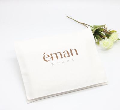 China Recyclable Logo Design Custom Cotton Canvas Velvet Dust Book Gift Jewelry Cloth Scarf Package Envelope Shipping Flip Bag for sale