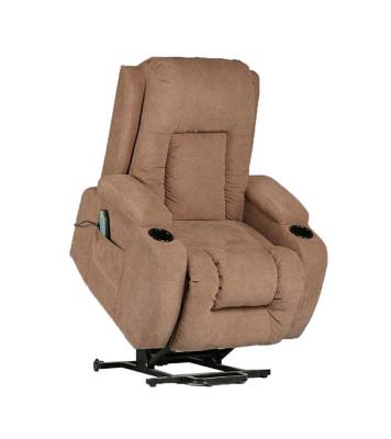 China Chesterfield SOFA 8 Point Vibration Massage Heat Electric Power Lift Chair Recliner Wall Fabric Sofa with OKIN/KAIDI Motor and Remote Control for sale