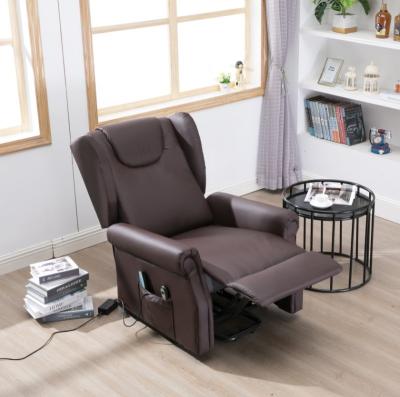 China Factory Hot Selling Simple Modern PU Lift Chair Adjustable (Height) With 8 Point Vibration Massage With Heater for sale