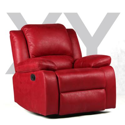 China Manual Recliner Adjustable Red Leather Manual Recliner Factory Direct Designed PU Sofa Chairs for sale