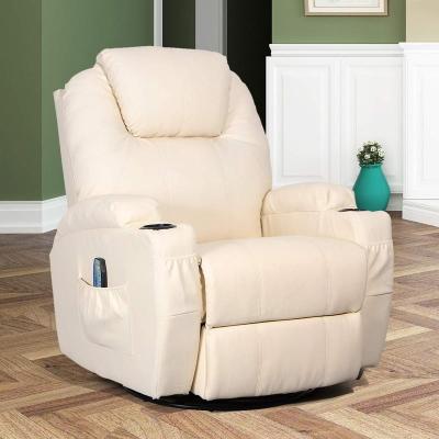 China Modern American Style Extendable 8 Point Vibration Massage Heating Function Electric Leather Recliner Sofa Chair for sale