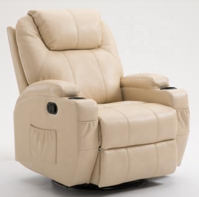 China Eco-Friendly Customize One Seat Luxury Multifunctional Manual Handle 360 ​​Degree Swivel Recliner Rocking Chair for sale