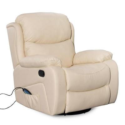 China (Size)Adjustable Home Cinema Swivel Rocker PU Leather Functional 8 Point Vibration Massage Heating Recliner Sofa Chair for sale