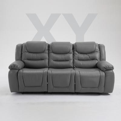 China Functional Modern Style Living Room Air Expandable Leather 3+2+1 Reclineing Sectional Sofa Sets for sale