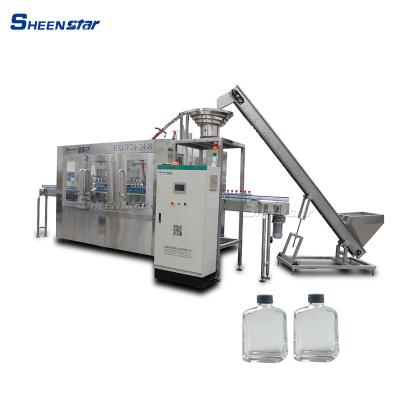 China Competitive High Efficiency 125ml Glass Bottle Washing Flat Filling Capping 3 In 1 Machine For Alcohol for sale