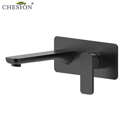 China High Quality WaterMark Thermostatic Wall Mounted Basin Faucet CE CUPC Brass Concealed Mixer Tap Black Basin Faucets 230203PH for sale