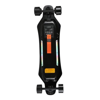 China With Led Lights Flash According To Speed ​​Changing Black Panther 4 Wheels Electric Longboard Skateboard With Canadian Maple Electric And Remote Control for sale