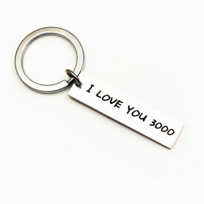 China Fandom Trendy Gift Key Chain 3000 Comedy Movie I Love You Inspired Gift To Couple Key Chain Gift For Father for sale