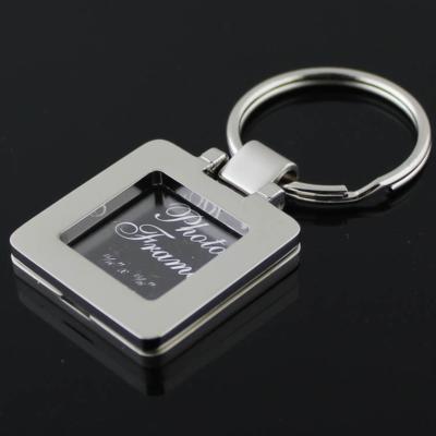 China Gift Picture Frame Keychain Blank Photo Insert Key Ring Mini Photo Frame Keychain for sale