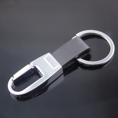 China Decoration for Handbag or Key-chain Fashion Business Gift for Men Key Ring Hook Clip Metal Car Key Chain Car Leather Logo for sale