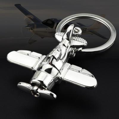 China Promotion gift metal airplane keychains aircraft keychains embroidered sublimation alloy metal airplane key chain keychains for sale