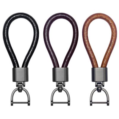 China Gift Carabiner Sublimation PU Key Chain Keychains Genuine Leather Key Chain Leather Hook for sale