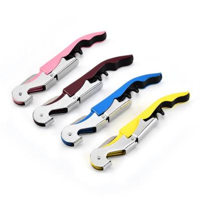 China Viable Promotional Multi-tools Folding Beer Red Wine Stainless Steel Bottle Opener Knife Key Chain for sale