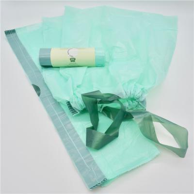 China Recyclable Biodegradable Portable Plastic Garbage Drawstring Waste Garbage Bags for sale