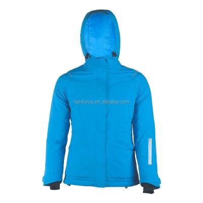 China Wholesale Women Breathable Winter Waterproof Women Ski Wear Suit Jacket Snow Clothing Blue for sale