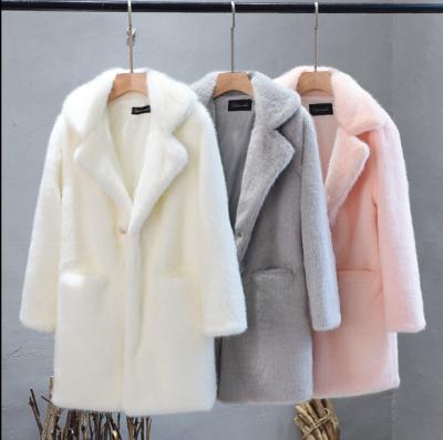 China New Design Viable Wholesale Faux Fur Coat Custom Faux Fur Coat 8xl Fashion Plus Size Winter Coat 8xl for sale