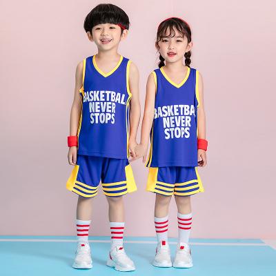 China Wholesale Custom Antibacterial Like Hot Cakes Children's Basketball Tank Top Basketball Training Uniform for sale