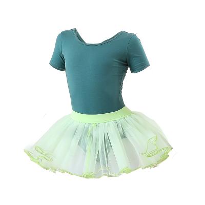 China Dancewear QVEI Summer Female Children's Dancewear Chinese Dance Training Dress Ballet Gymnastics Body Suit for sale