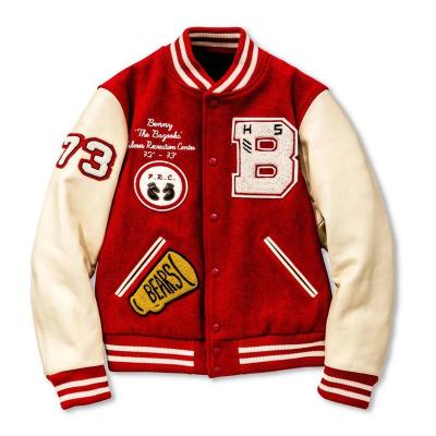 China Factory Sales Warm Jacket Breathable For Mens Letterman Jacket for sale