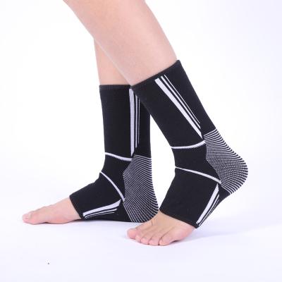 China Soft Modern Design Knitted Nylon Ankle Support Elastic Foot Brace Compression Sleeve for sale