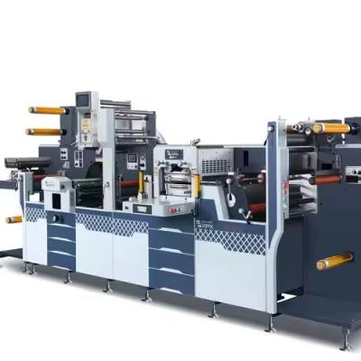 China Speed Gray White Hot Stamping Flatbed Die Cutting Machine mit PLC-Steuerungssystem und Sicherheitsschutzsystem zu verkaufen