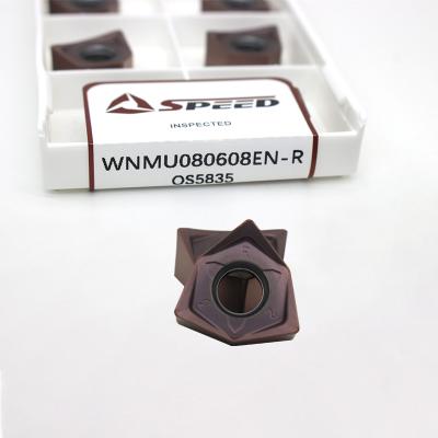 China WNMU040304 WNMU080608EN-R Tungsten Cemented Carbide Turning Tool CNC Milling Inserts for sale