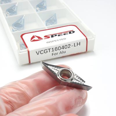 中国 Polished Tungsten Carbide Aluminum CNC Inserts VCGT160402 販売のため