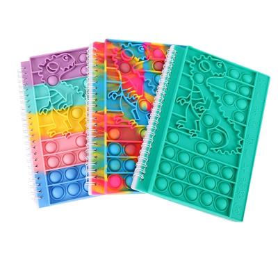 China New Hardcover A5 40 Sheet Notebook Dinosaur Bubble Toy Pen Sleeve Notebook for sale