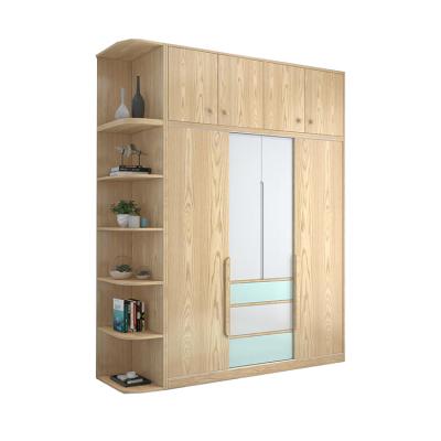 China MDF Design Convertible Minimalist Fabric Cabinet 1.8m Wooden Single Door Wardrobe Cabinet for sale